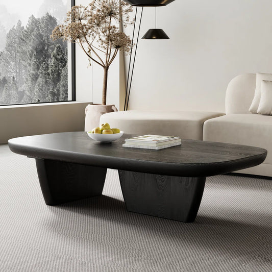 Minimalist Double Leg Rectangular Coffee Table