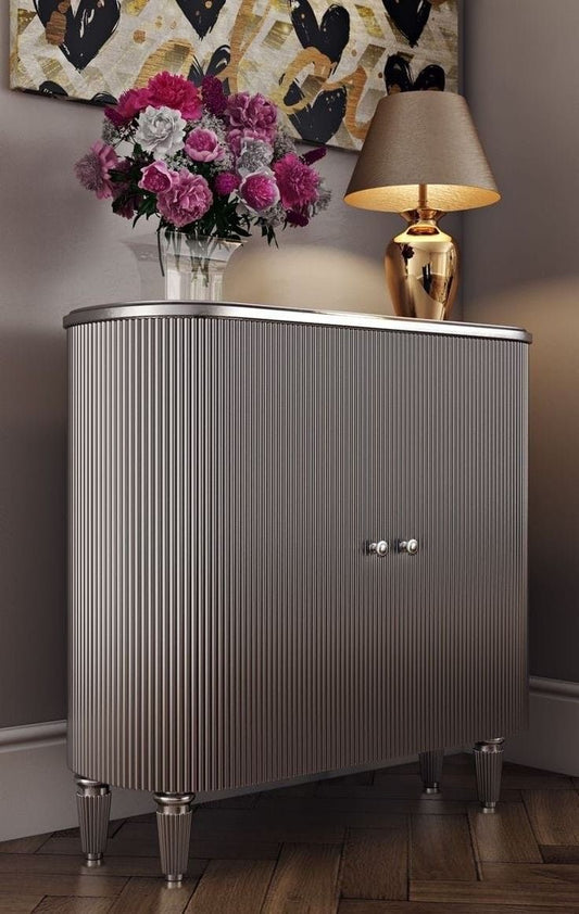 Silver Sideboard Storage Cabinet