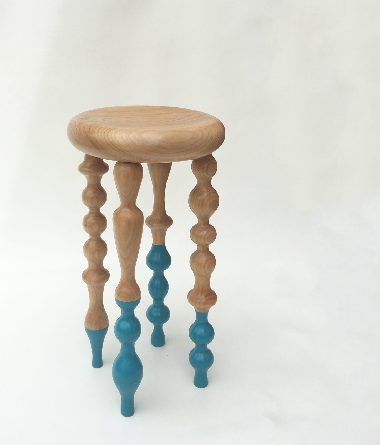 Wooden Stool/Table - Blue