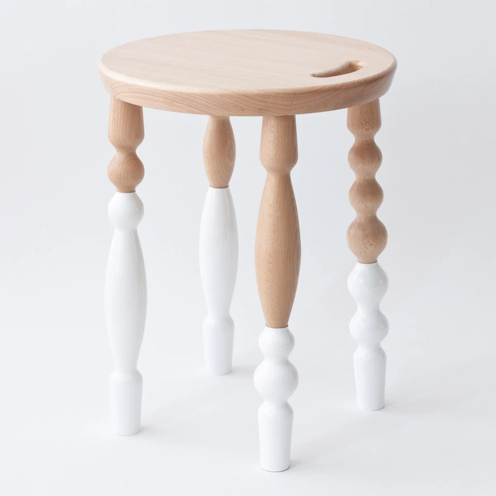 Stool/Side Table - White