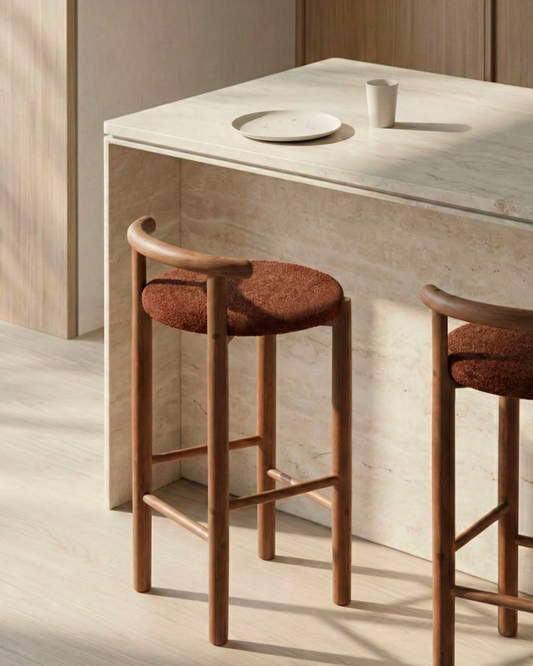 Padded Bar Chair- Curved Back