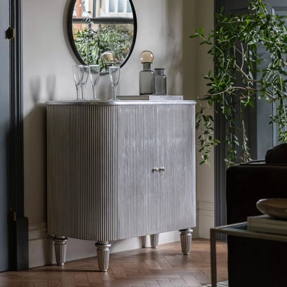 Silver Sideboard Storage Cabinet