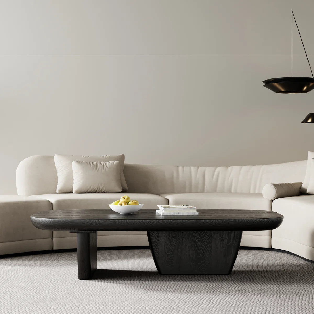 Minimalist Double Leg Rectangular Coffee Table