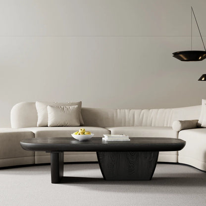 Minimalist Double Leg Rectangular Coffee Table
