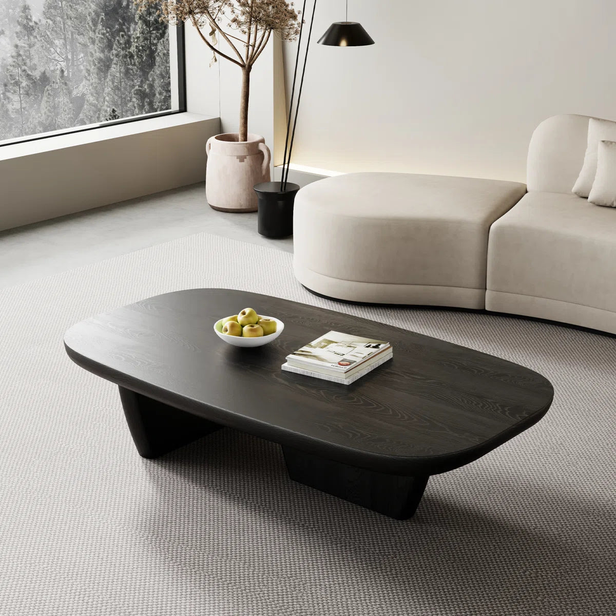 Minimalist Double Leg Rectangular Coffee Table