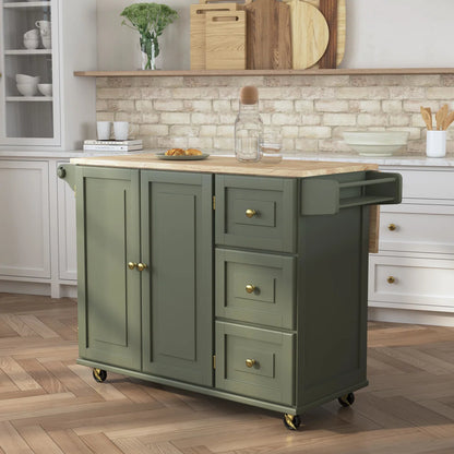 Minimalist Rolling Kitchen Island