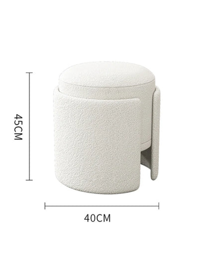 White Ottoman Stool