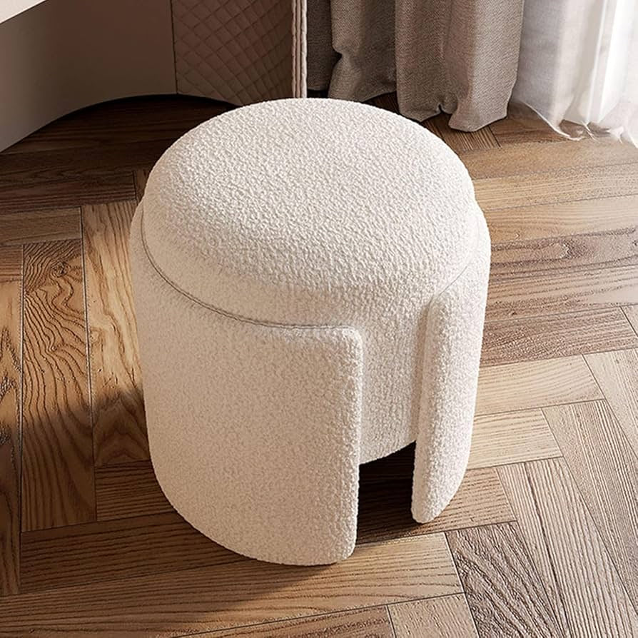 White Ottoman Stool
