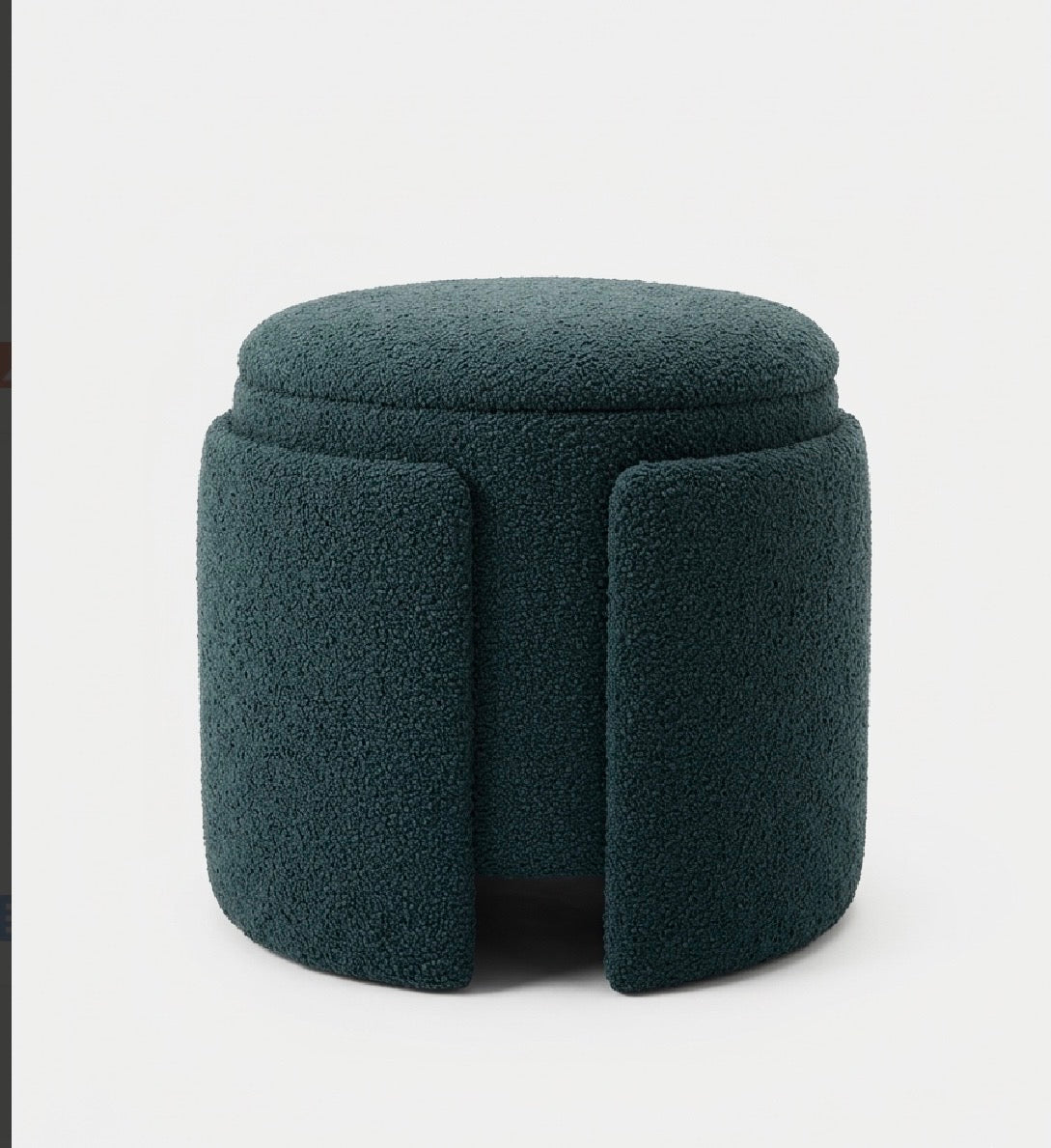 White Ottoman Stool