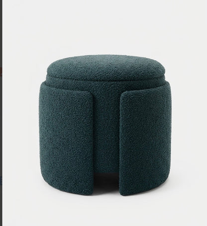 White Ottoman Stool