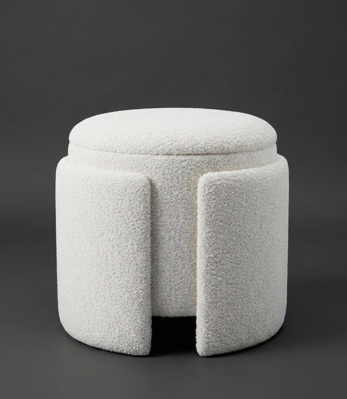 White Ottoman Stool