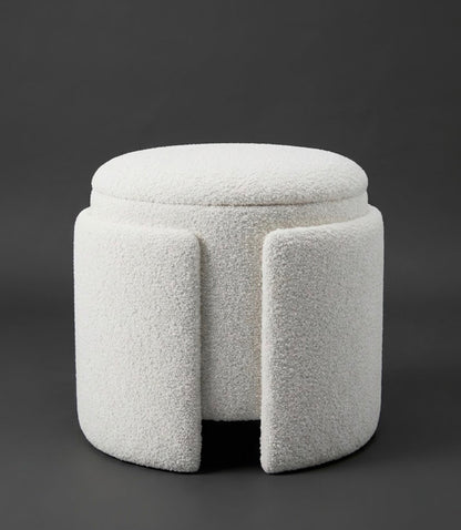 White Ottoman Stool