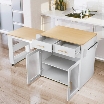 Extendable Rolling Kitchen Island
