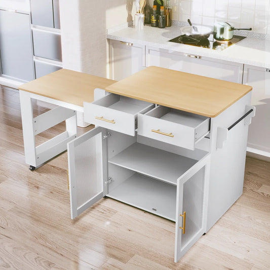 Extendable Rolling Kitchen Island